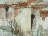 Townscape Mixed media on paper Signed lower right 34 x 47cm (13¼ x 18½ in.) by Fredrich Donald Blake, Mixed media on paper, offered Mar 2020