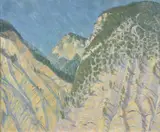 Mont Ventoux Range Oil on canvas Signed with mogram and dated 1988 lower right 73 x 92cm (28½ x 36 in.) Provenance: Gillian Jason Gallery, London by Leonard McComb, 1988, Oil on canvas, sold Mar 2020