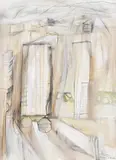 Downtown Houston Mixed media Signed, titled and dated 1969 lower right 73 x 53cm (28½ x 20¾ in.) Unframed by Philip Jones, 1969, Mixed media, sold Mar 2020