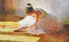 The Ballerina Oil on canvas Signed lower right 56.5 x 94cm (22 x 37 in.) by Anatoly Shapovalov, Oil on canvas, sold Mar 2020