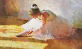 The Ballerina Oil on canvas Signed lower right 56.5 x 94cm (22 x 37 in.) by Anatoly Shapovalov, Oil on canvas, sold Mar 2020