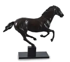 Galloping horse Bronze Signed and numbered 2/3 to base Height including base 70cm (27½ in.) by Charlie Langton, Bronze, sold Mar 2020