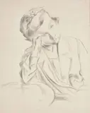 Portrait of a girl by George Grosz, Pencil, sold Mar 2020