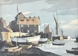 Faversham Creek Watercolour and ink Signed lower right 26 x 36cm (10 x 14 in.) by Rowland Hilder, Watercolour and ink, sold Mar 2020