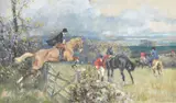 The gatecrasher Watercolour with white heightening Signed lower right 26 x 44cm (10 x 17¼ in.) Provenance: The William Marler Gallery, Cirencester by Gilbert Joseph Holiday, Watercolour with white heightening, sold Mar 2020
