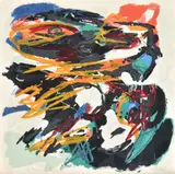 Composition by Karel Appel, Lithograph printed in colours, sold Mar 2020