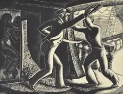 Paul Jones Four woodcuts from the set of 8 (s by Leon Underwood, Wood Engravings', a limited edition of, offered Mar 2020