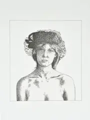 Sharon's Hat Etching Signed in pencil, numbered and inscribed AP 4/6 Plate 40.5 x 36cm (15¾ x 14 in.) by David Inshaw, Etching, offered Mar 2020