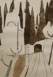 Villa Gamberaia by Julian Trevelyan, etching, sold Dec 2021