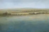 River landscape in summer, 60 x 92cm by Ken Hildrew, oil on canvas, offered Nov 2021