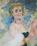 Portrait of Betty Melgrave by John Strevens, oil on canvas, sold Nov 2021