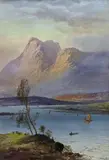 Loch scene by William Henry Earp, watercolour, sold Nov 2021