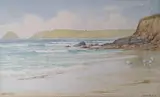Perranporth by Herbert Harding Bingley, watercolour, sold Nov 2021