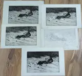 Lifeboat Upset' comprising; etching, inscribed 'No1 by Nelson Dawson, etching, sold Nov 2021