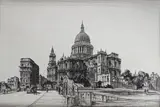 Dry point etching by Henry Rushbury, 1942, etching, sold Nov 2021