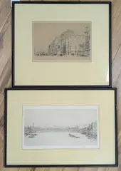 London scenes by William Walcot, pencil, offered Nov 2021