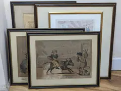 Coloured etching by George Vernon Stokes, etching, sold Nov 2021