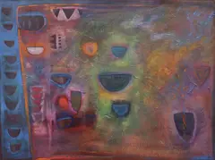 Ellis Island by Robin Richmond, oil on canvas, offered Nov 2021