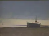 The Fishing Boat by Peter Kelly, oil on canvas, sold Nov 2021