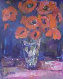 Poppies, 1991 by Jane Soeder, oil on board, sold Nov 2021