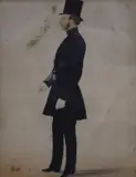 Early portrait of a Metropolitan Policeman, inscribed and dated 1846 verso, 21 x 17cm by F. C. Cavell, 1846, watercolour, sold Nov 2021