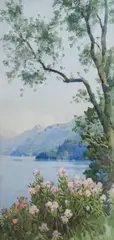 Largo de Leman by Ella du Cane, watercolour, sold Nov 2021