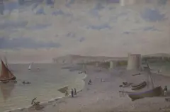Coastal scene near Beachy Head by Mary Louisa Wing, watercolour, sold Nov 2021