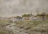 Low Water, Bosham by William Cartledge, 1956, watercolour, sold Nov 2021
