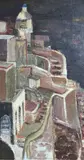 Santorini by Myrta Fisher, oil on canvas, sold Nov 2021