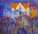 The Village Bridge by George Birrell, oil on board, sold Nov 2021