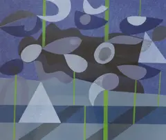 Night Forest Form by Peter Green, 2008, woodcut, sold Nov 2021