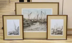 Dolphin Yard by Michael Chaplin, pencil, offered Nov 2021