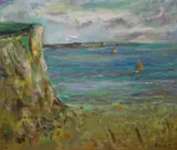 Dieppe by André Bicí¢t, oil on board, sold Oct 2021