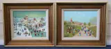 Saturday Morning Skaters & The Fruit PickersOil on canvassigned by Jean Axatard, Oil on canvas signed, a pair, sold Oct 2021