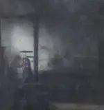 The Forge by Elizabeth Andrews, oil on canvas, sold Oct 2021