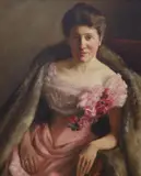 Portrait of a lady by Leonard Frank Skeats, oil on canvas, sold Oct 2021