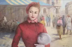Untitled by Pál Fried, Oil on board, sold Oct 2021
