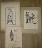 The New Play 1902 by Phil May, ink, sold Oct 2021
