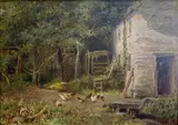 Farmyard scene by Alfred Feyen Perrin, oil on board, sold Oct 2021