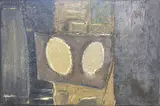 Twin Forms III by Gilbert Bonner, oil on canvas, sold Oct 2021