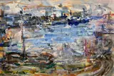 Charlton Reach by Frank Budgen, oil on board, sold Oct 2021