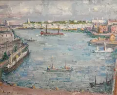 Bognor Regis by Frank Budgen, oil on board, sold Oct 2021