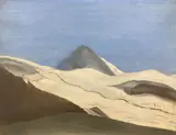Mountain scene, 38 x 50cm by Margaret Benecke, oil on canvas, sold Oct 2021