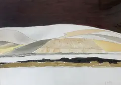 Landscape by Helen Moggridge, watercolour, offered Oct 2021