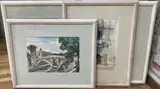 Views in Naples, Rome and Venice by Julius Delos, watercolor, sold Oct 2021