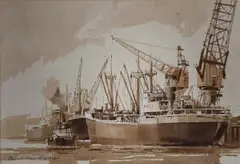 Untitled by Dennis J. Hanceri, watercolour, sold Oct 2021