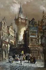Frankfurt on the Maine by Henry Valter, 1886, watercolour, sold Oct 2021