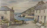 Mousehole by Thomas Herbert Victor, watercolour, sold Oct 2021