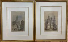 Strasbourg & Evreux, monogrammed and dated 1890, 24 x 17cm by Edwin Thomas Dolby, 1890, watercolor, sold Oct 2021