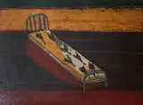 One narrow bed by Andre Jackowski, 2000, etching and aquatint, sold Oct 2021